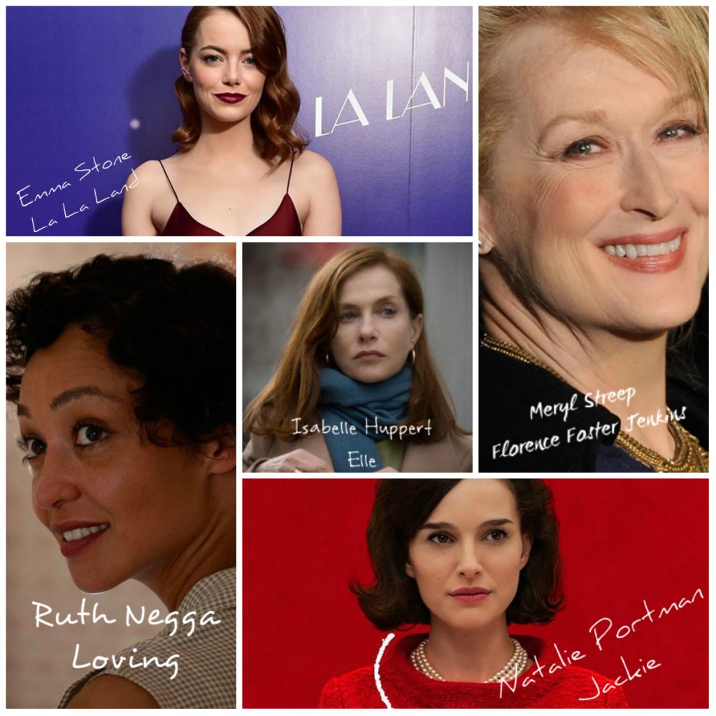 Nominadas a mejor actriz Premios Oscar 2017